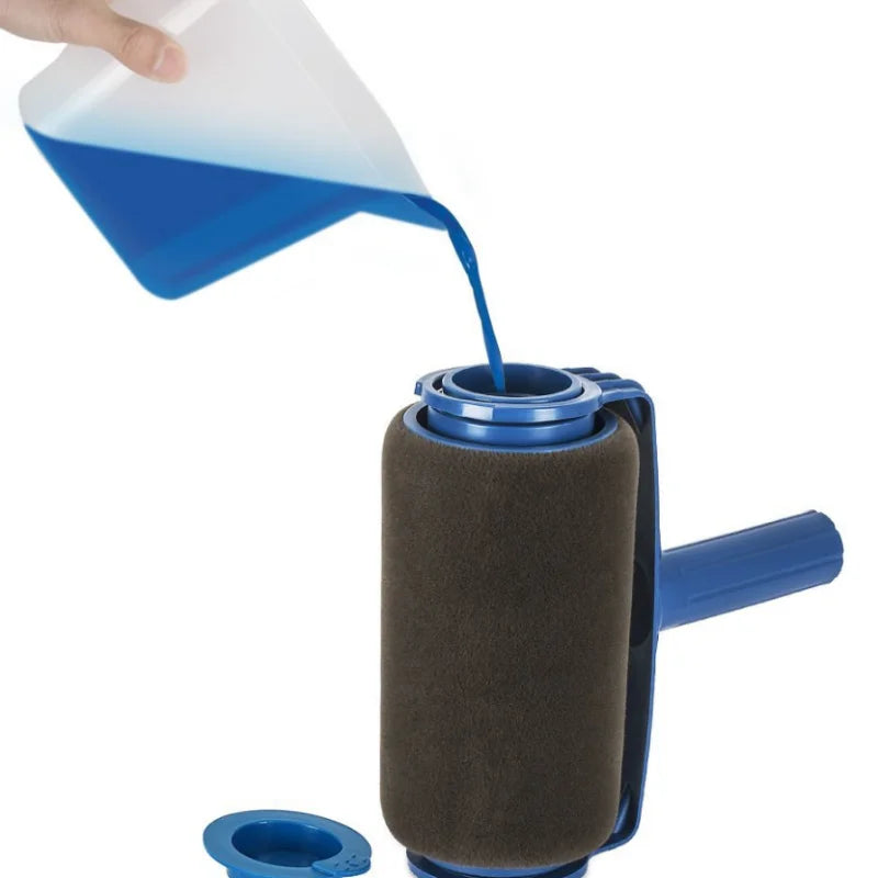 Professional DIY Home Painting Tool Kit Wall Decor Brush & Roller Combo Multi‑Function Corner Detail Brushes with Ergonomic Hand