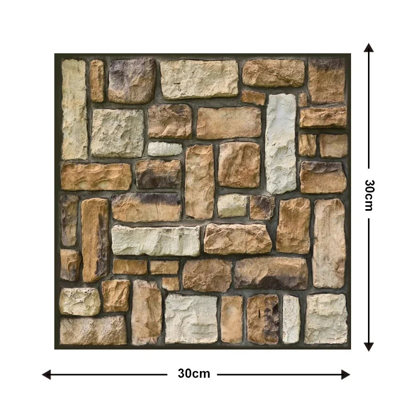 10 Pcs Self Adhesive Tile Wall Sticker Home Decor 3d Pvc Sticker Covers For Kitchen Cupboard Bathroom Waterproof Wallpaper