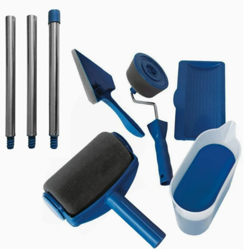 Professional DIY Home Painting Tool Kit Wall Decor Brush & Roller Combo Multi‑Function Corner Detail Brushes with Ergonomic Hand