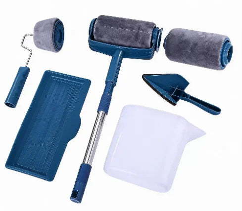 Professional DIY Home Painting Tool Kit Wall Decor Brush & Roller Combo Multi‑Function Corner Detail Brushes with Ergonomic Hand