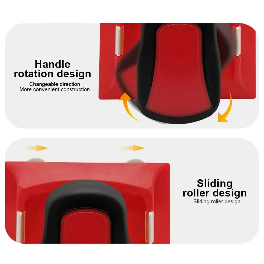 Red Paint Edger Cutting in Home Interior Plastic Wall with Pad Nylon Bristles Edge Painting Corner and Edges Cutting Paint Edger